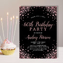 Search for female 60th birthday invitations Black