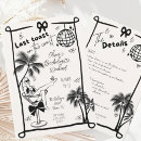 Search for black white bachelorette party invitations Whimsical