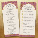 Search for red and gold wedding programs Indian