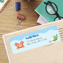 Search for crab return address labels Blue