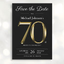 Search for 70th birthday save the dates Elegant