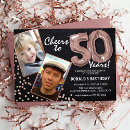 Search for cheers to 50 years invitations Rustic