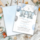 Search for twin elephant baby shower invitations Watercolor
