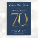 Search for 70th birthday save the dates Navy blue
