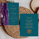 Search for purple and turquoise wedding invitations Elegant