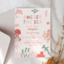 Search for oneder the sea birthday invitations Underwater