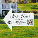 Search for real estate open house signs Black white