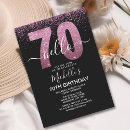 Search for photo 70th birthday invitations Glitter