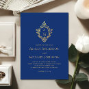 Search for royal blue and gold wedding invitations For her