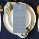 Search for blue menus Rehearsal dinner