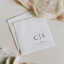 Search for classic wedding napkins Initials