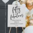 Search for 50th birthday welcome sign posters Fifty and fabulous