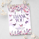 Search for purple butterfly thank you cards Whimsical