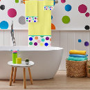 Search for multi color bath towels Dots
