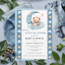 Search for moon and stars baby boy shower invitations Clouds