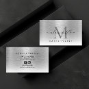 Search for metallic silver business cards Beauty salon