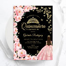 Search for pink butterfly quinceanera invitations Princess tiara crown