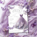 Search for lilac sweet 16 invitations Elegant girly