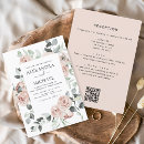 Search for pink floral wedding invitations Greenery