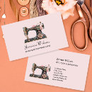 Search for sewing machine business cards Feminine