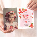 Search for fruit 1st birthday invitations Berry first