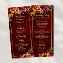 Search for burgundy and gold wedding programs Fall