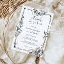 Search for gothic black rose invitations Black and white