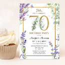 Search for purple 70th birthday invitations Lavender
