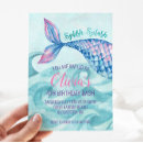 Search for watercolor birthday invitations Under the sea
