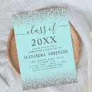 Search for teal graduation invitations Elegant