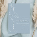 Search for dusty blue wedding save the dates Typography