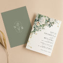 Search for sage green gold wedding invitations Watercolor eucalyptus