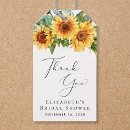 Search for sunflower wedding favor tags Watercolor