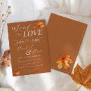 Search for fall leaves save the dates Burnt orange