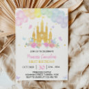 Search for princess castle invitations Pink gold