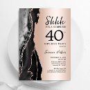 Search for rose gold 40th birthday invitations Shhh its a surprise
