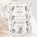 Search for hand drawn wedding invitations Black and white