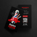Search for black red business cards Hairdresser
