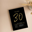 Search for black and gold 30th birthday invitations Thirty