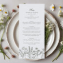 Search for boho wedding menus Floral