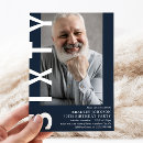 Search for elegant blue 60th birthday invitations Milestone