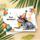 Search for funny iguana birthday cards Green