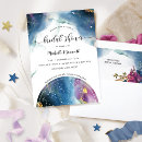 Search for stars bridal shower invitations Watercolor
