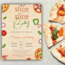 Search for pizza party slice invitations 1st