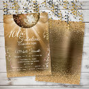 Search for disco ball invitations Gold