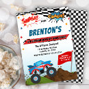 Search for monster jam birthday invitations Kids birthday party
