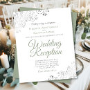 Search for wedding reception invitations Sage green
