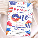 Search for 4th of july 1st birthday invitations Patriotic
