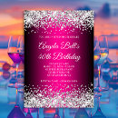 Search for pink black and silver glitter invitations Glam