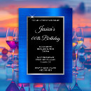 Search for royal blue black birthday invitations Modern